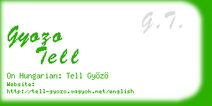 gyozo tell business card